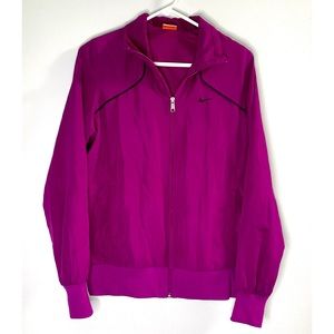 Nike Magenta Zip-Up Windbreaker Jacket L